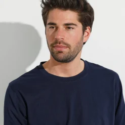 T-shirt met ronde hals en lange mouwen