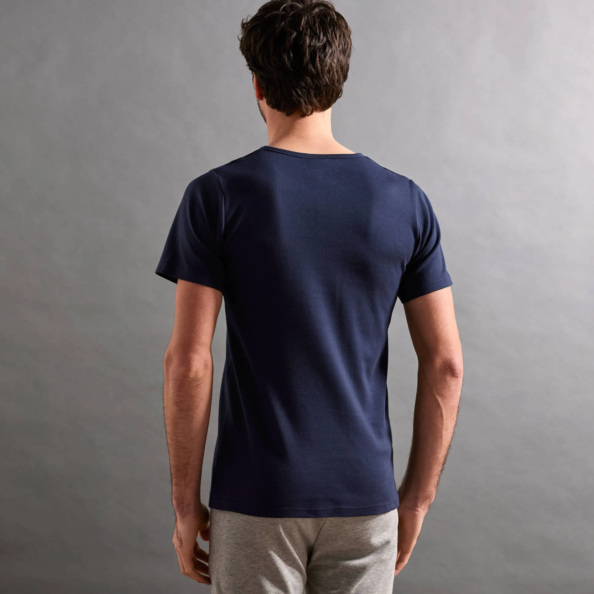 T-shirt met ronde hals en korte mouwen in katoen - herenondergoed, set van 2