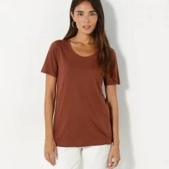 T-shirt met ronde hals en korte mouwen