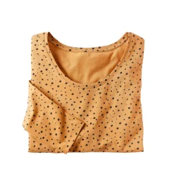 T-shirt met stippenprint in biokatoen(**)