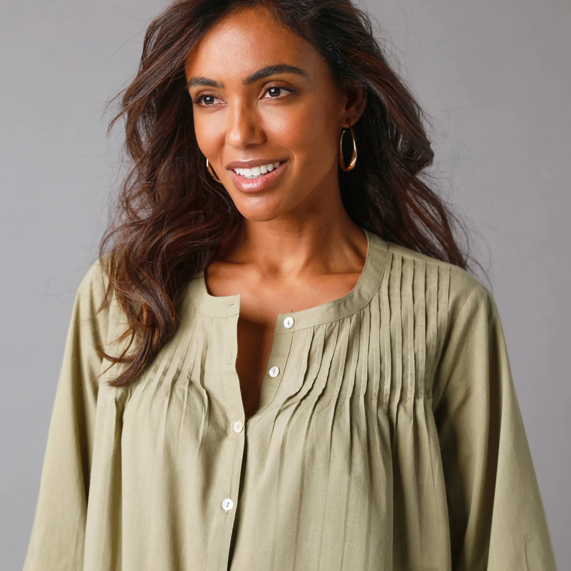 Tuniek met macramé en 3/4-mouwen