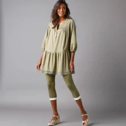 Tuniek met macramé en 3/4-mouwen