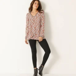 Tuniek met minimalistische print, crêpe