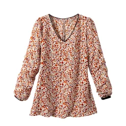Tuniek met minimalistische print, crêpe