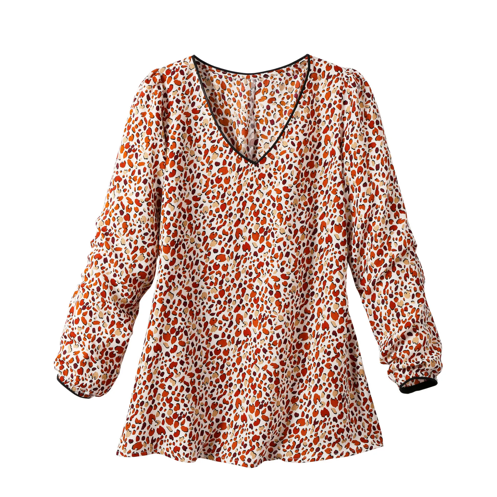 Tuniek met minimalistische print, crêpe