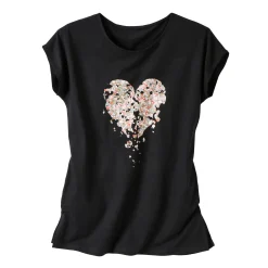 Tuniek met ronde hals en geplaatste print