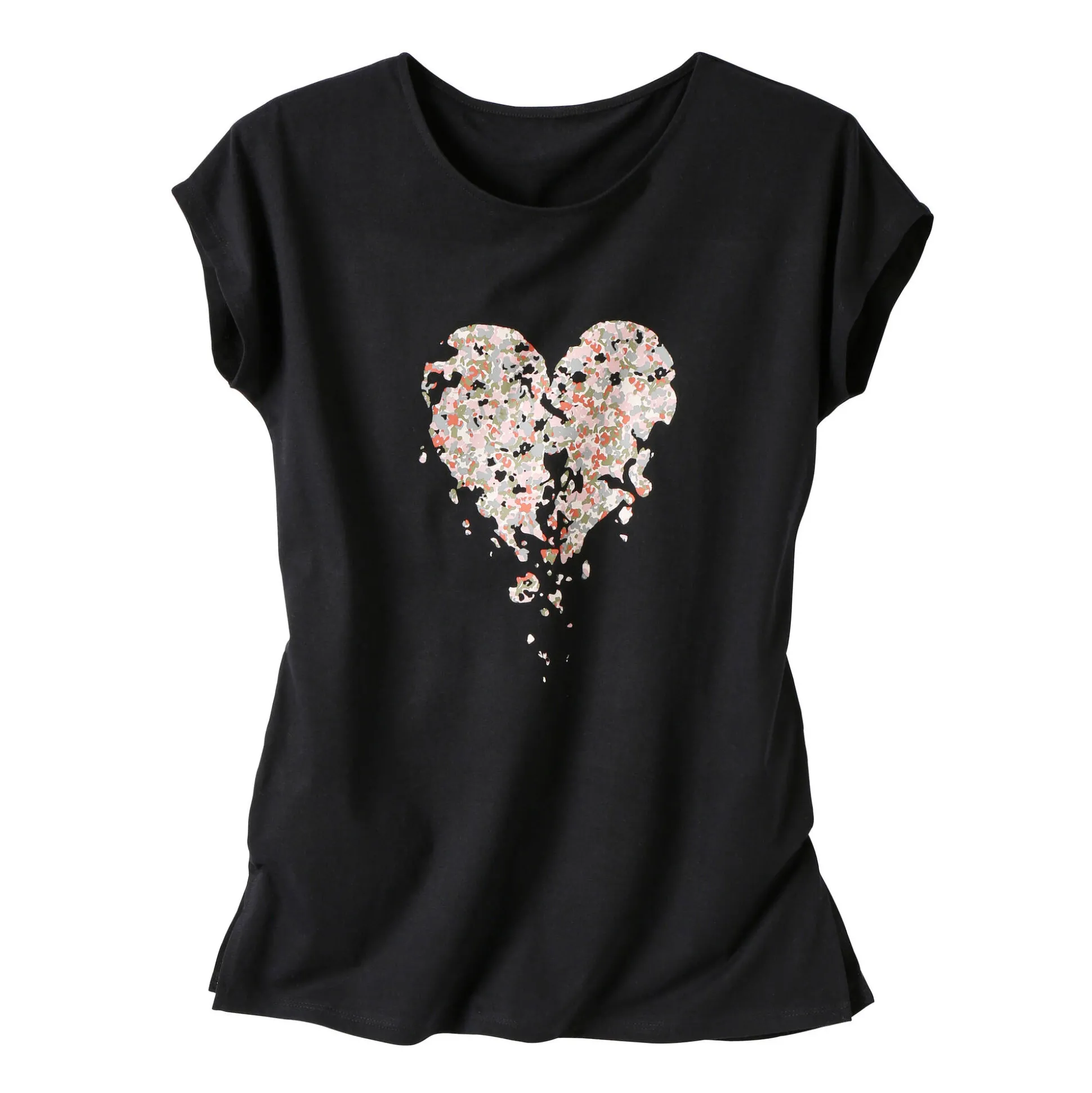 Tuniek met ronde hals en geplaatste print