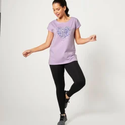 Tuniek met ronde hals en geplaatste print