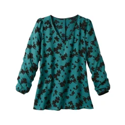 Tuniek met tweekleurige print, crêpe