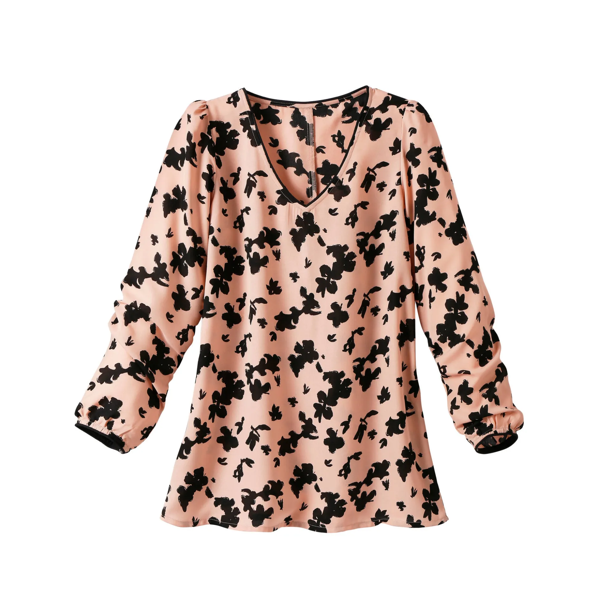 Tuniek met tweekleurige print, crêpe