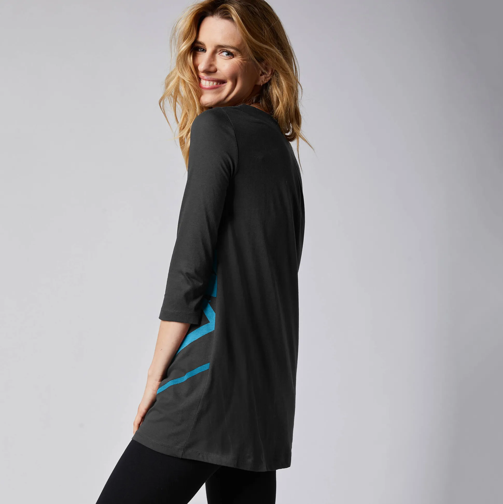 Tuniek met V-hals en grafische print