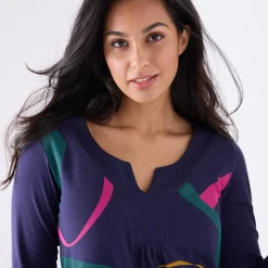 Tuniek met V-hals en grafische print