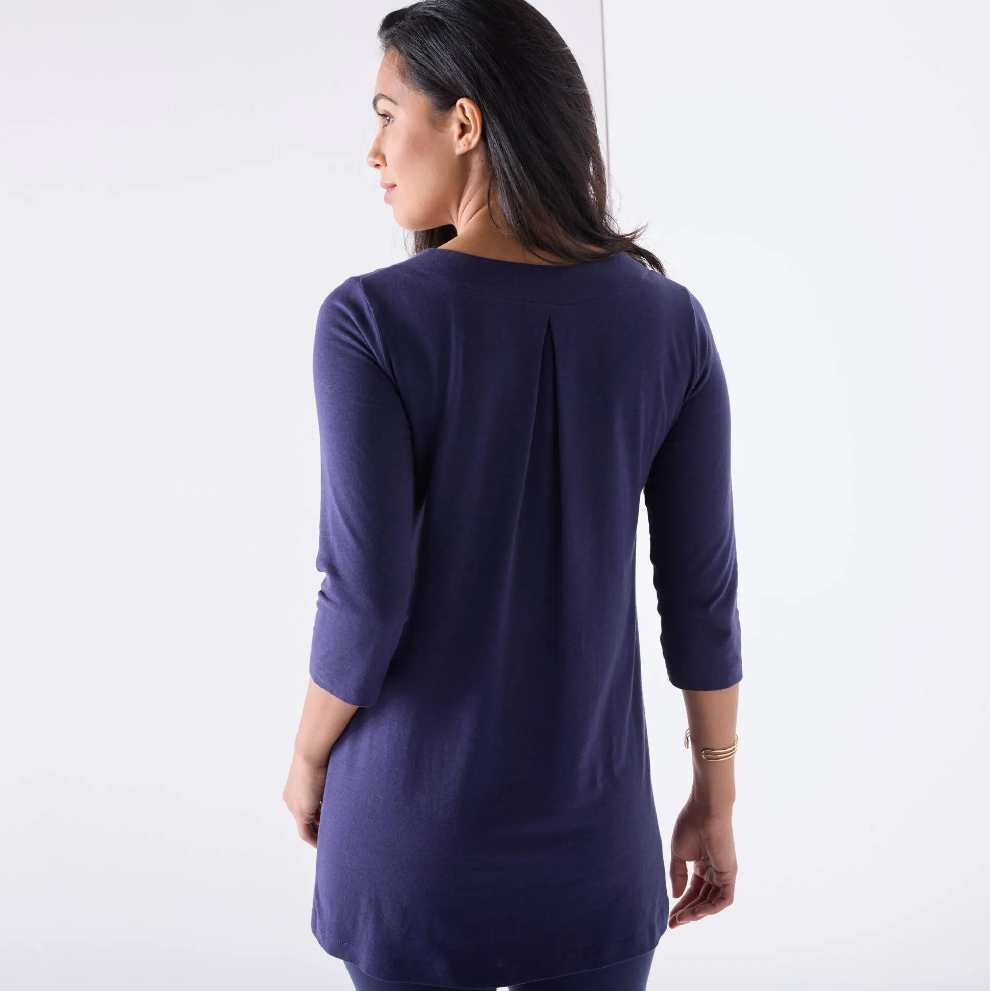 Tuniek met V-hals en grafische print