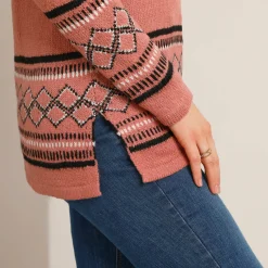 Tuniektrui, onderkant en polsen in jacquard