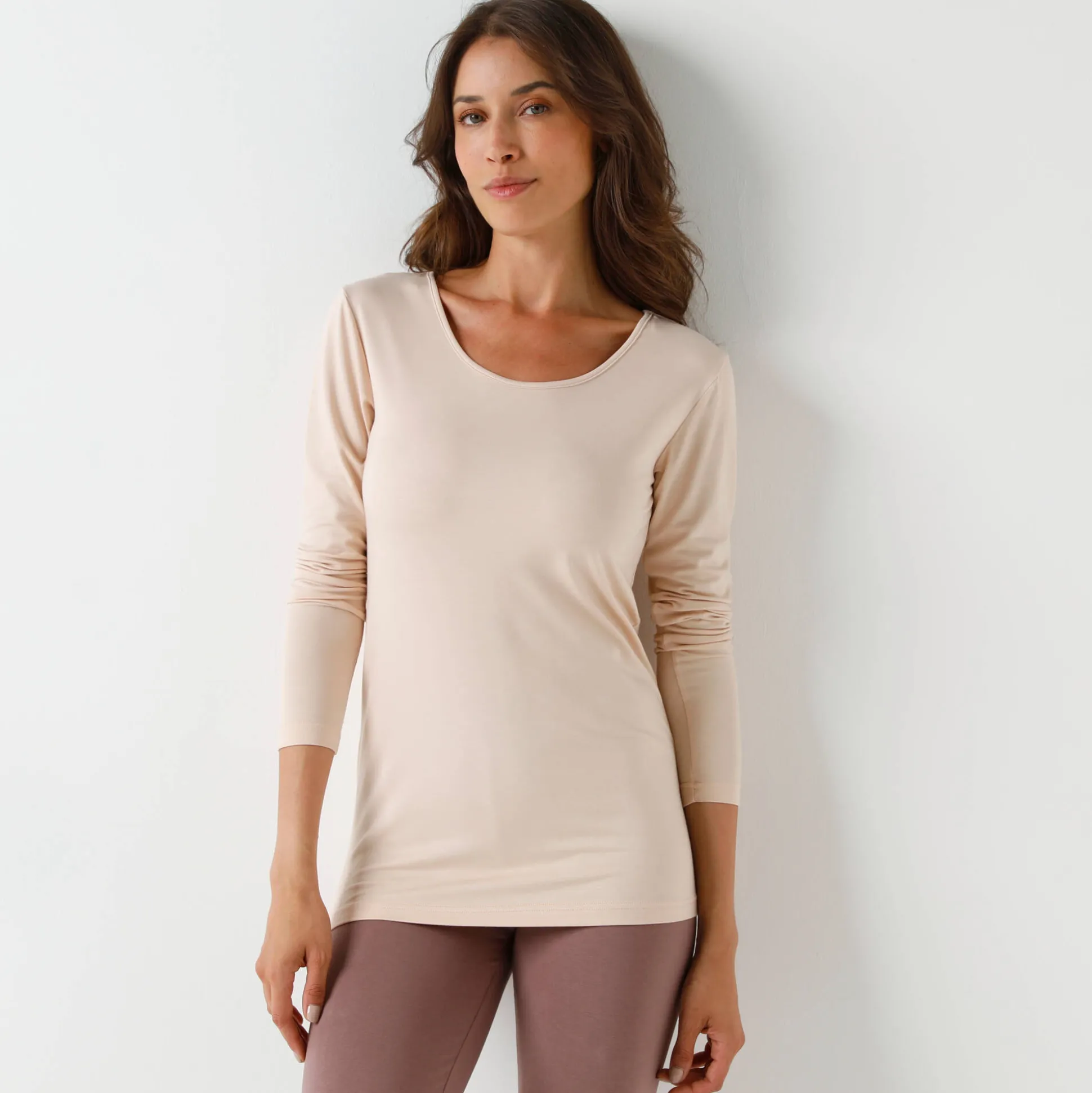 Tweede huid' T-shirt met lange mouwen