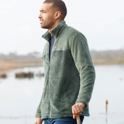 Tweekleurige blouson met rits, fleece met pluchetouch