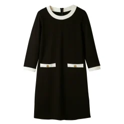 Tweekleurige jurk, milanotricot