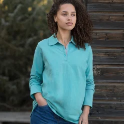 Tweekleurige polo in jerseytricot