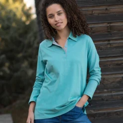 Tweekleurige polo in jerseytricot