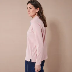 Tweekleurige polo in jerseytricot