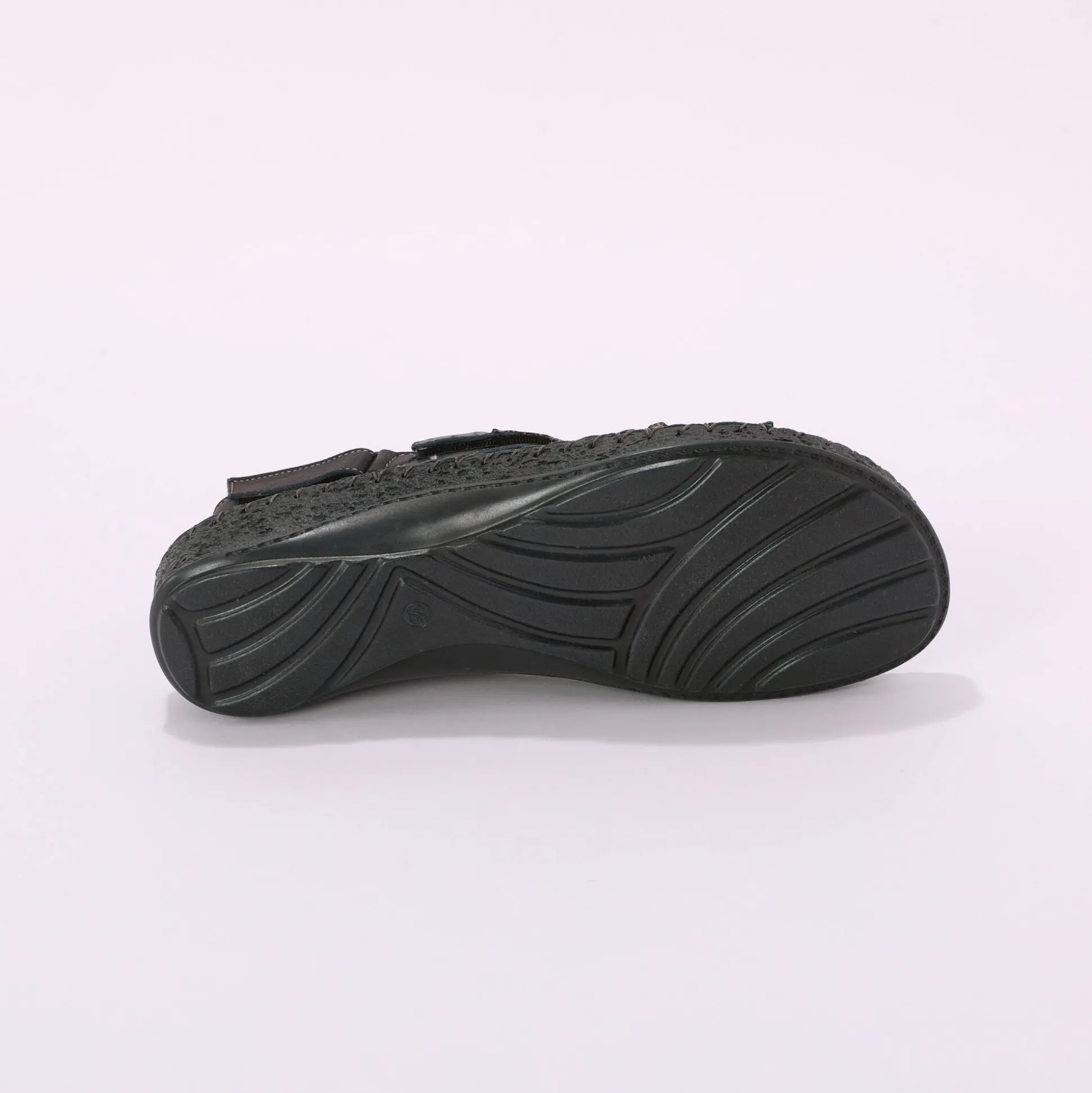 Tweekleurige sandalen in extrasoepel leer