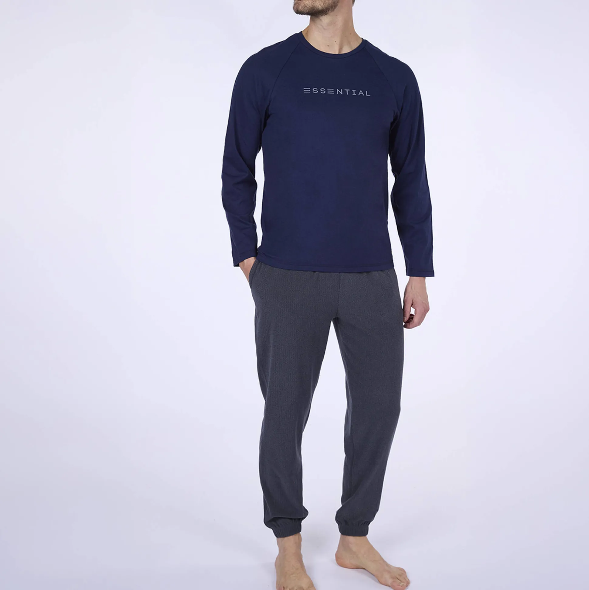 Ultrazachte pyjama in jersey en fleecetricot
