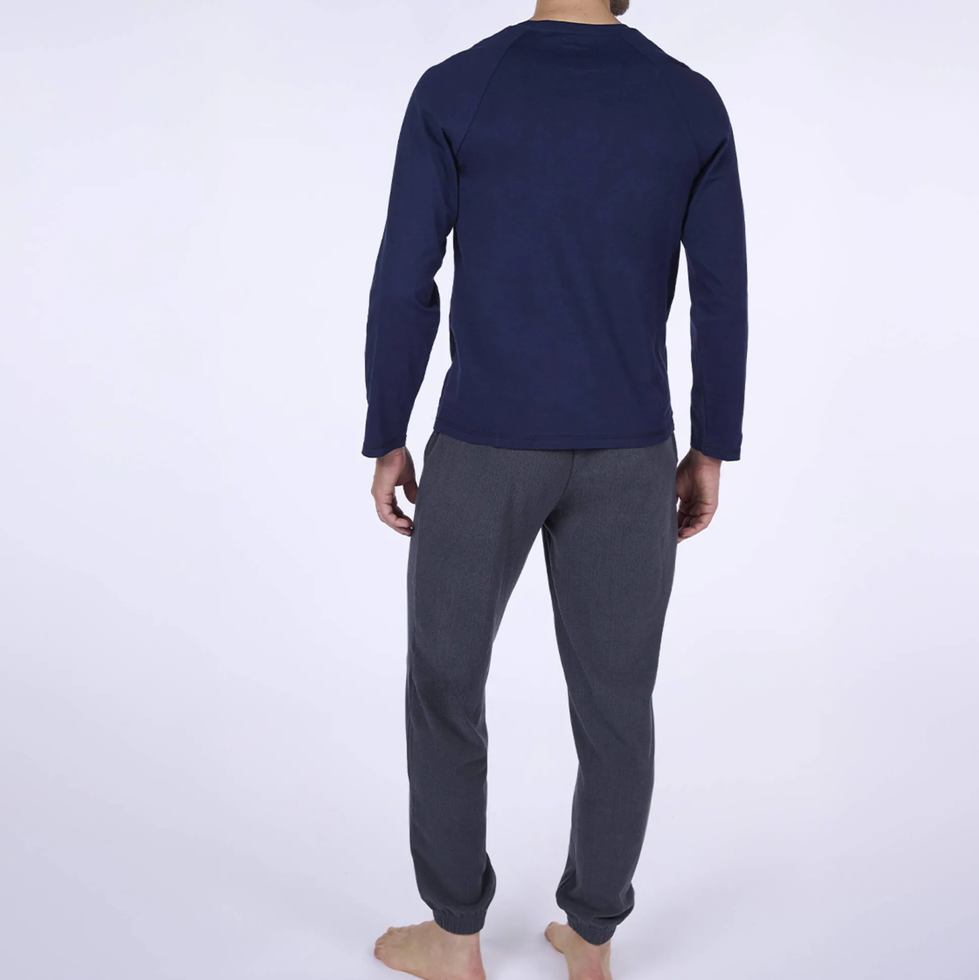Ultrazachte pyjama in jersey en fleecetricot