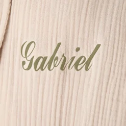 Uniseks badjas met sjaalkraag in tetrastof Colombine®, personaliseerbaar