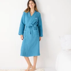 Uniseks badjas voor volwassenen in bijenraattricot 280 g/m2, personaliseerbaar