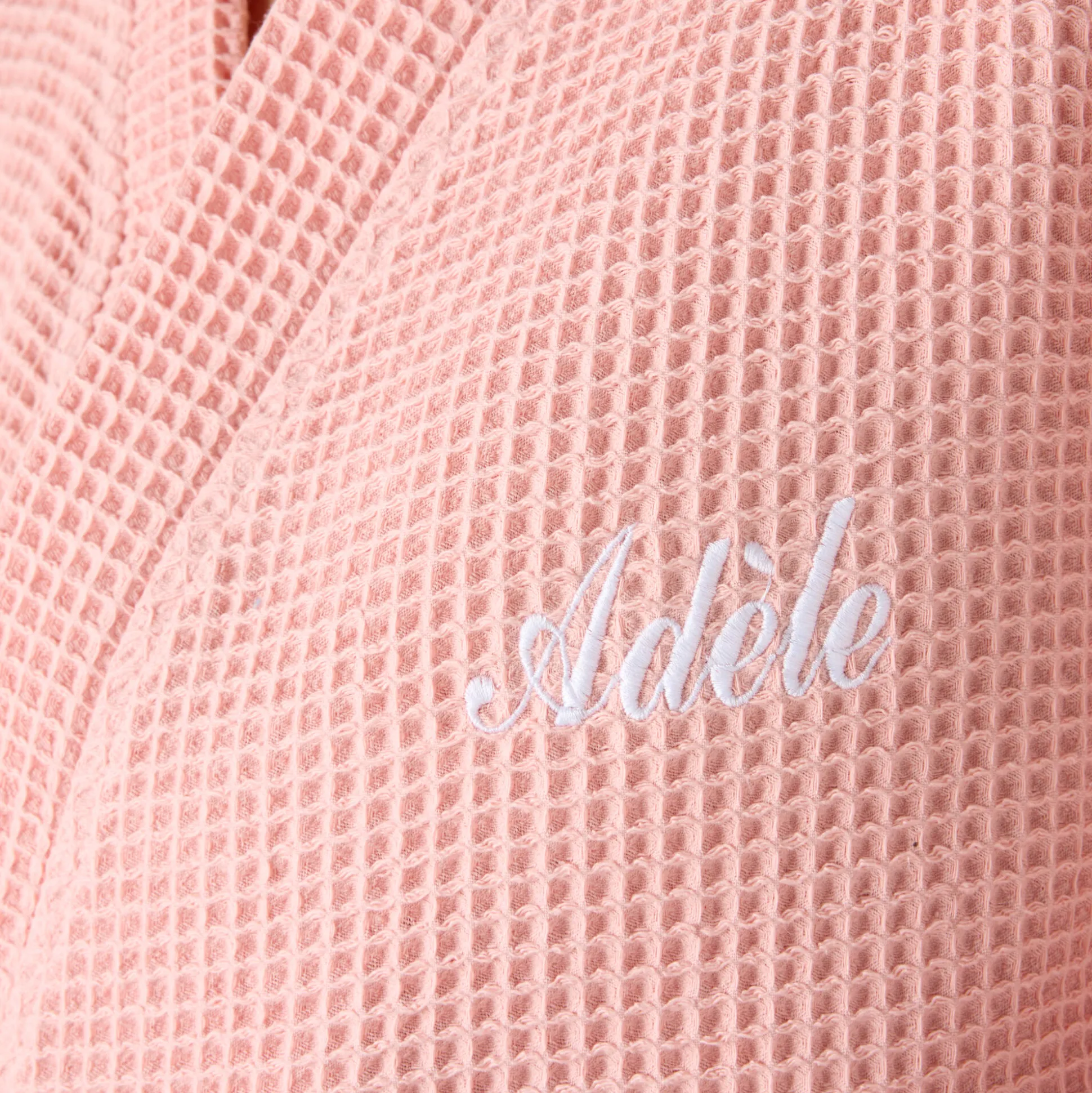 Uniseks badjas voor volwassenen in bijenraattricot 280 g/m2, personaliseerbaar