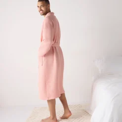 Uniseks badjas voor volwassenen in bijenraattricot 280 g/m2, personaliseerbaar