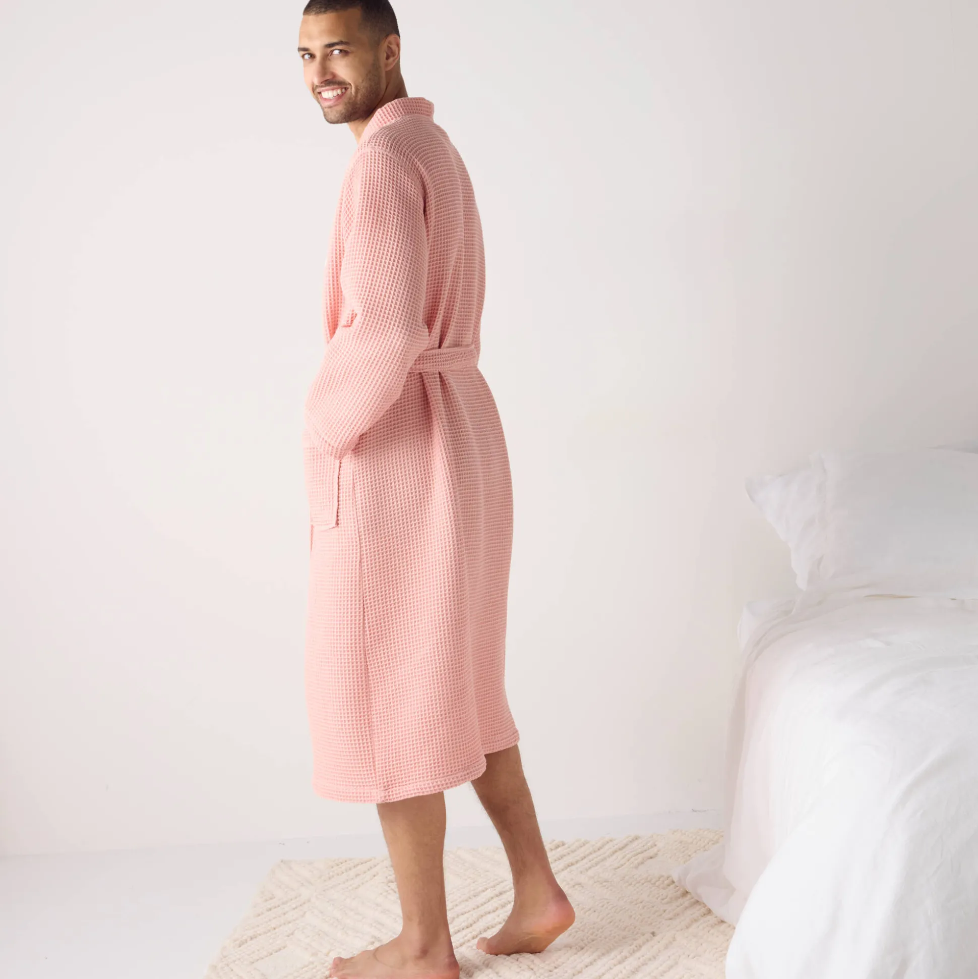 Uniseks badjas voor volwassenen in bijenraattricot 280 g/m2, personaliseerbaar