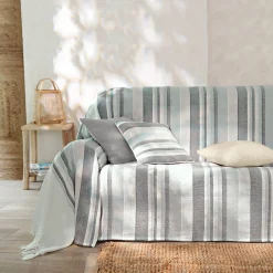 Veelkleurig artisanaal geweven sprei of plaid