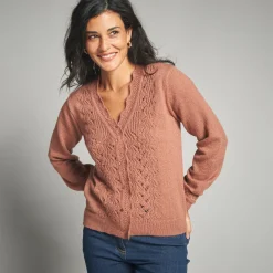 Vest in ajourtricot