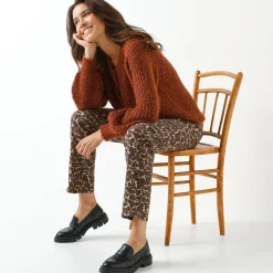 Vest in patenttricot met glansdraad