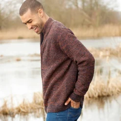 Vest in patenttricot met rits, 30% wol