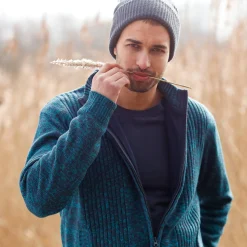 Vest in tricot met opstaande ritskraag, lijfje met fleecevoering