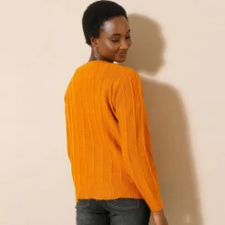 Vest in tricot met streepeffect