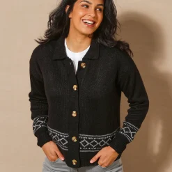 Vest met detail in jacquard
