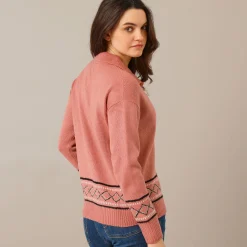 Vest met detail in jacquard