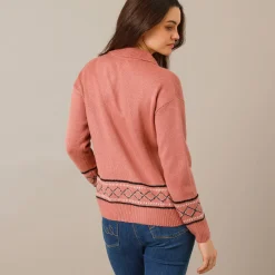 Vest met detail in jacquard