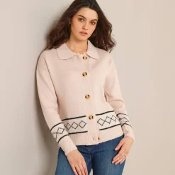 Vest met detail in jacquard