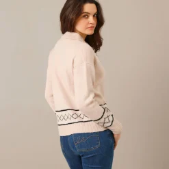Vest met detail in jacquard