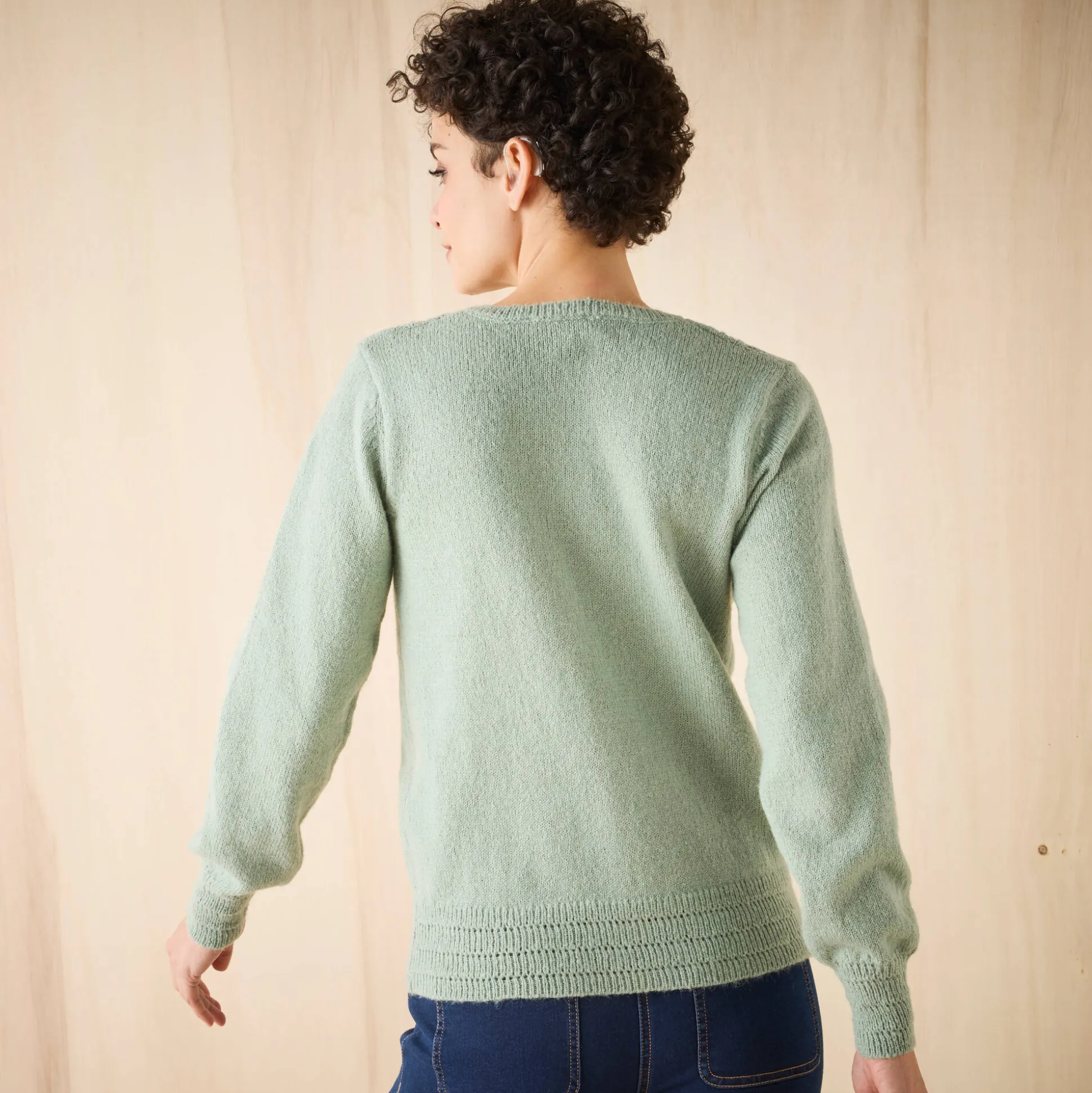 Vest met knopen en ronde hals, fantasietricot