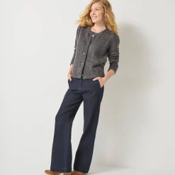 Vest met knopen in fantasietricot