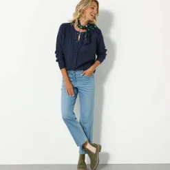 Vest met knopen in patenttricot