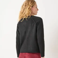 Vest met knopen, streelzacht tricot in wolmengelin