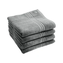 Vierkante absorberende handdoek in badstof - set van 4