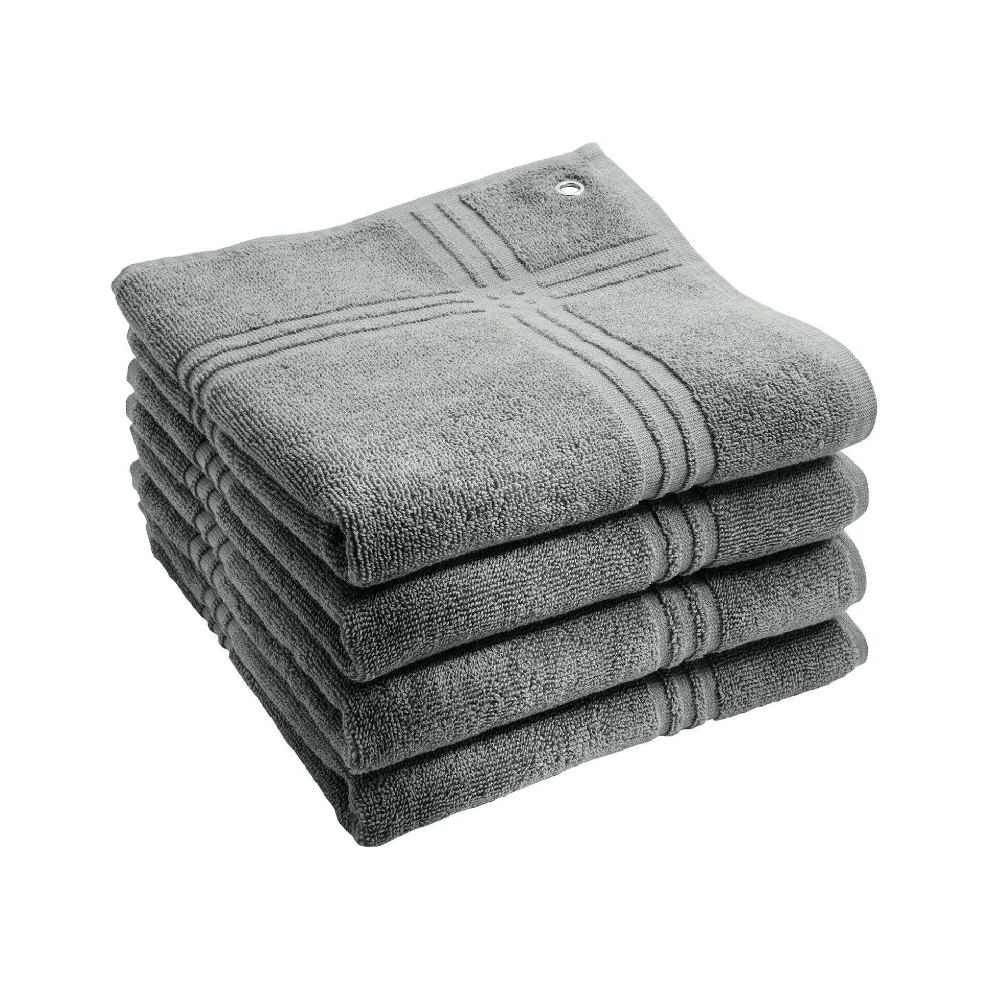 Vierkante absorberende handdoek in badstof - set van 4