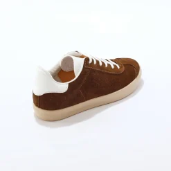 Vintage sneakers in splitleer, gekleurd